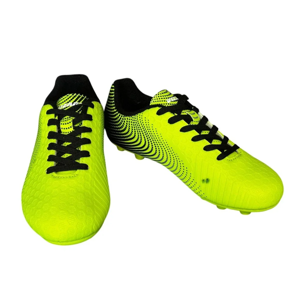 Zentic Soccer Cleats Outdoor Training Neon‎ Green Black Shoes Size 4.5